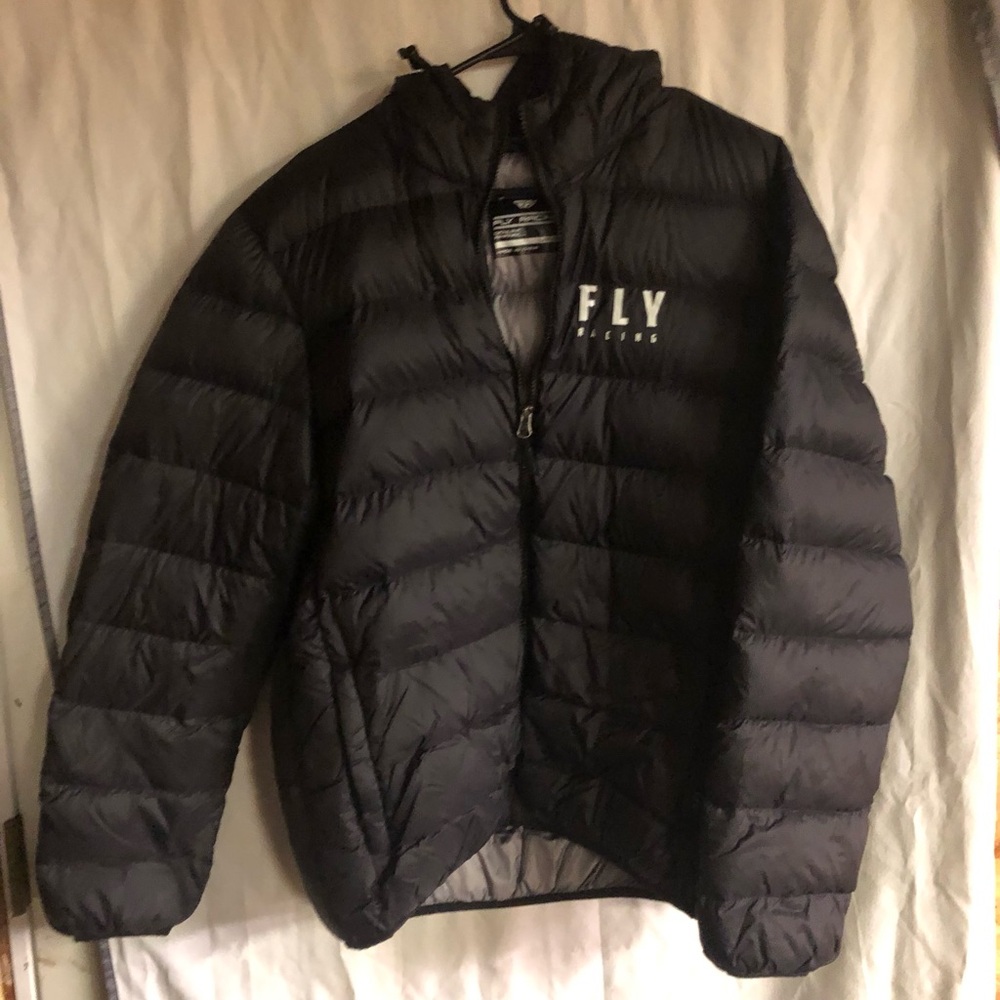 Black Quilted Puffer Jacket with Insulation